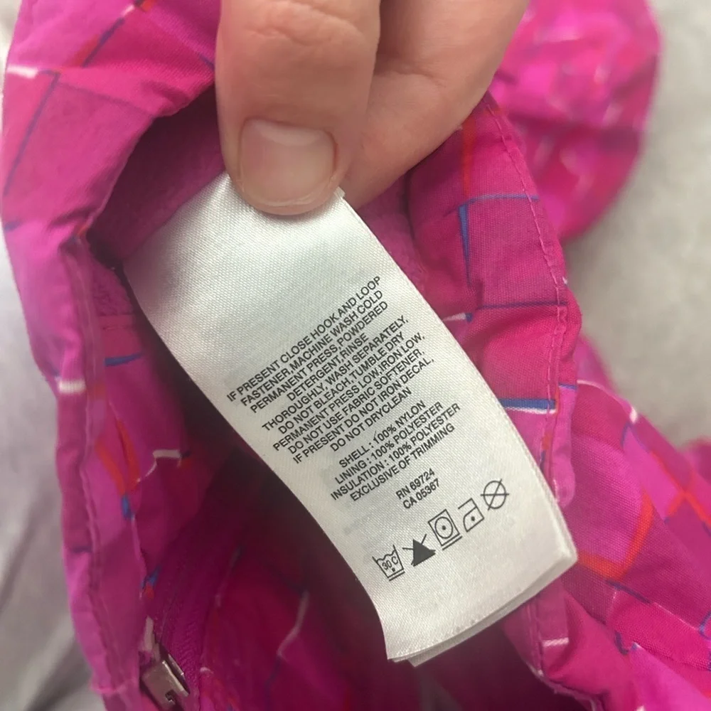 Columbia Kids Checkered Pink Puffer Jacket